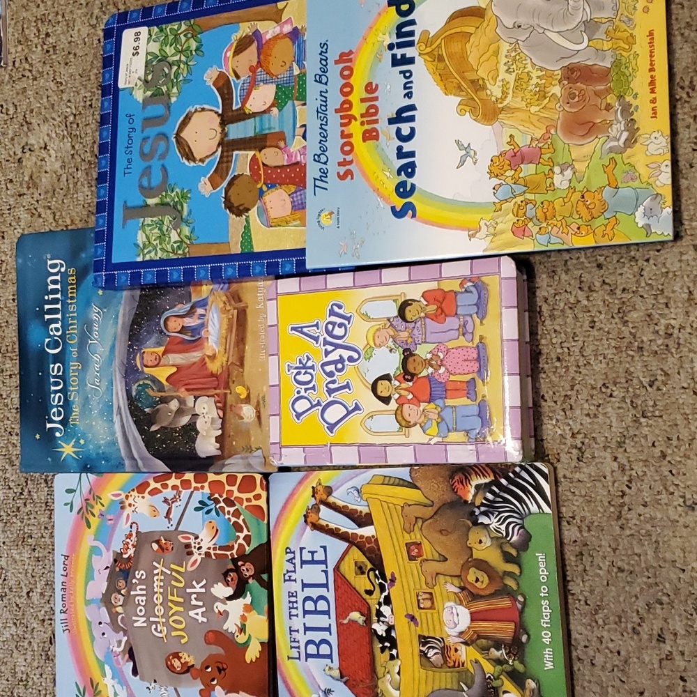 Lot of 6 Kids Religion Christian Bible Jesus Books